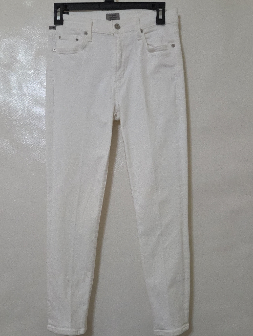 Citizens of Humanity Rocket High Rise Skinny Crop White Denim Jeans - Size 27